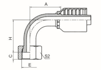 90°公制內螺紋平面 參考 REF GB/T 9065.3