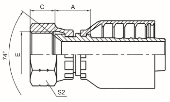 美制JIC內(nèi)螺紋74°內(nèi)錐面 SAE J514