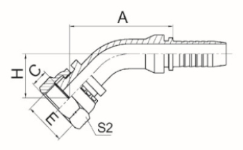 45°美制ORFS內螺紋平面 ISO 12151-1-SAE J516