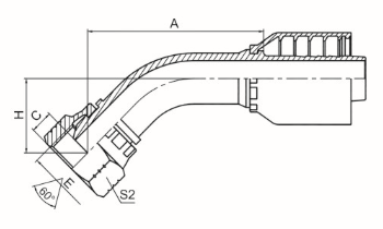 美制NPSM內螺紋60°外錐面 SAE J514