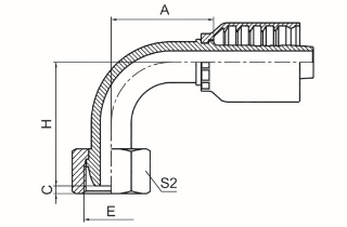 90°公制內(nèi)螺紋24°球面重系列